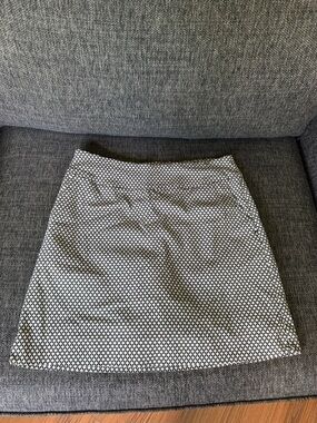 S.C. & Co. Geometric Black and White Mini Skirt